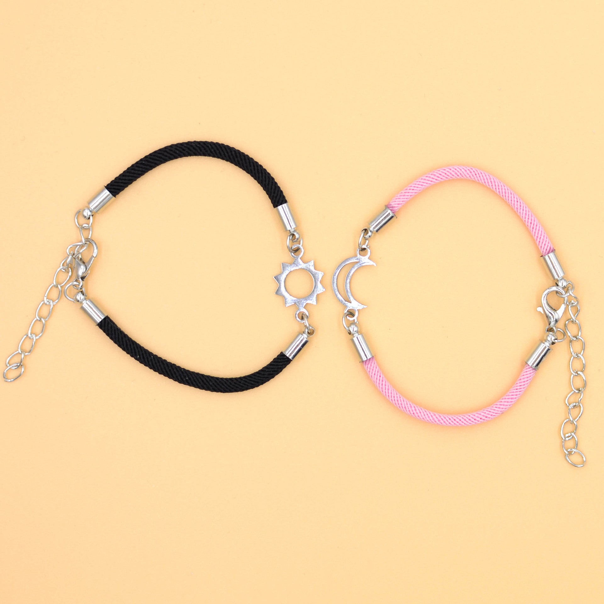 Wholesale Sun Moon Same Brilliance Valentine' s Day Weaving Bracelet