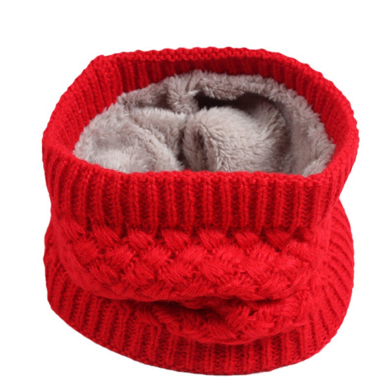 Wholesale Winter Wool Plus Velvet Solid Color Thick Outdoor Warm Scarf