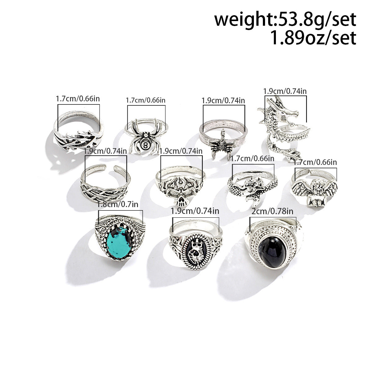 Wholesale Men's personalized turquoise gemstone ring