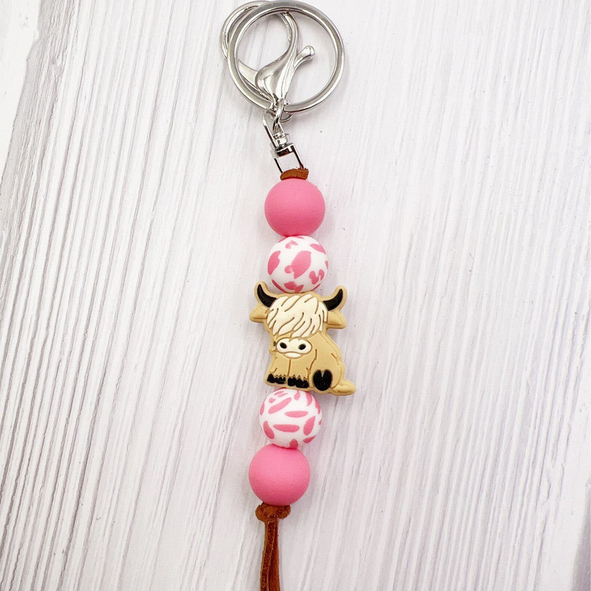 Wholesale Cartoon Western-style yak  Beaded Keychain