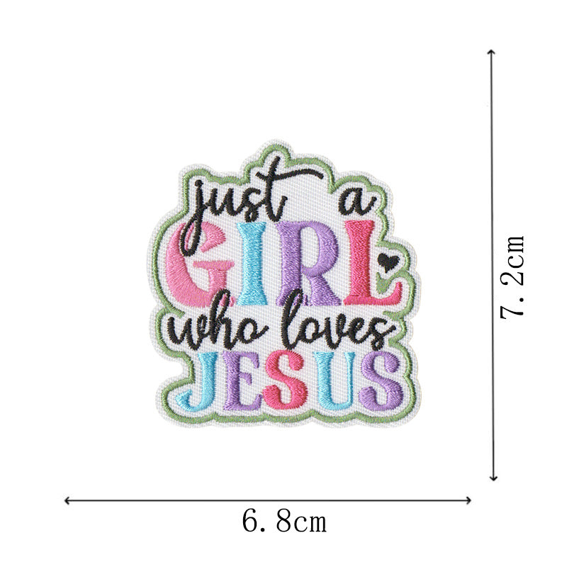 Wholesale DIY Bible ironing cloth patch Jesus bag decoration patch