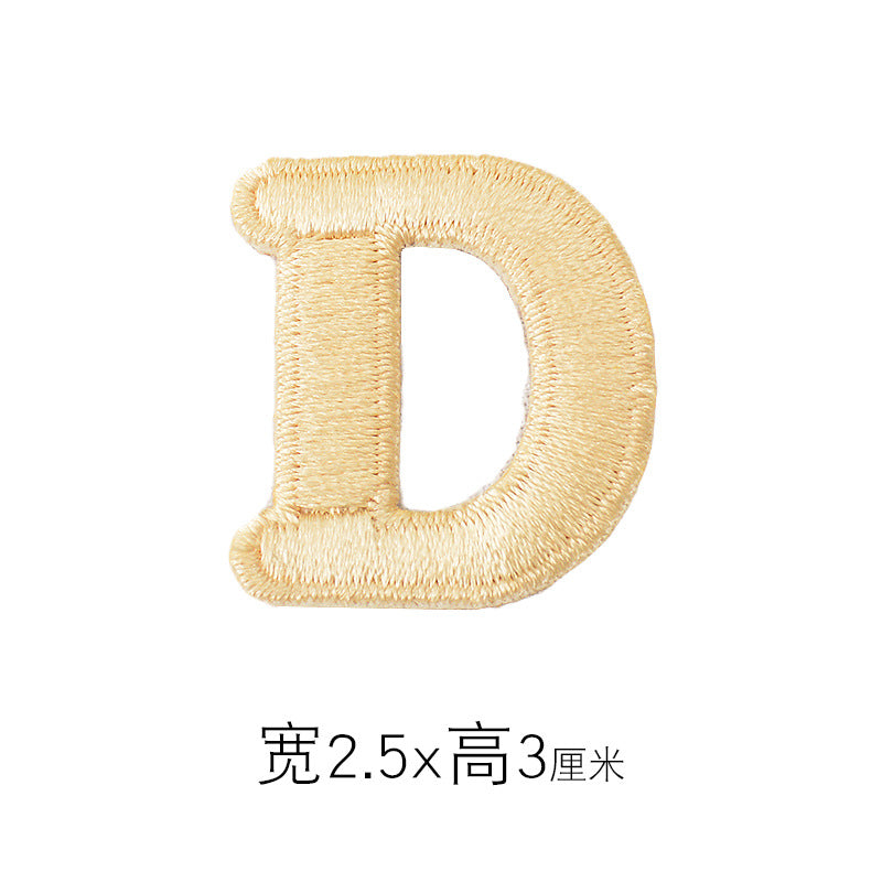 Wholesale Embroidered Letter R Patch Iron On Sew On Applique For Caps T Shirts Towels DIY Decorative Craft Supply