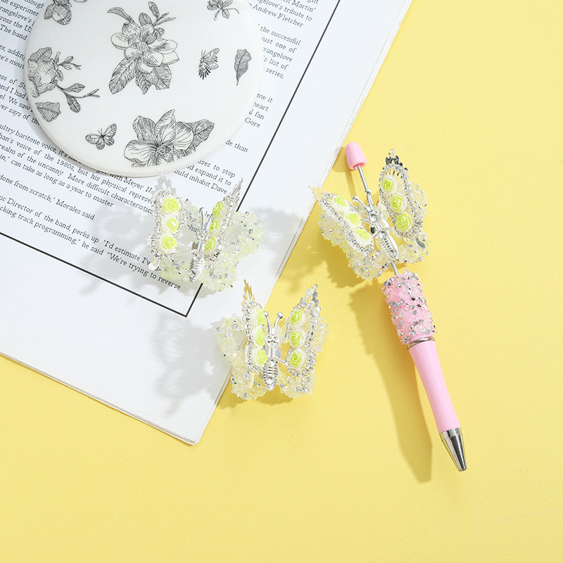 Wholesale 10pcs Heavy Industries Butterfly Flower Handmade Beads