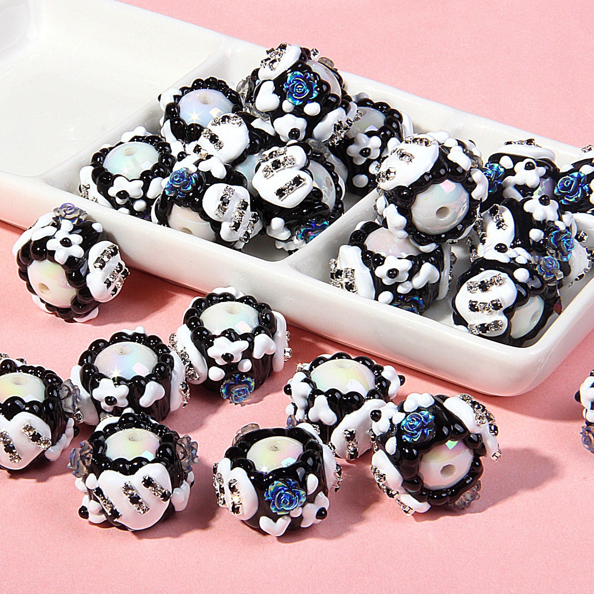 Wholesale 5pcs/pack heavy oil hand-painted beads DIY Fancy Beads