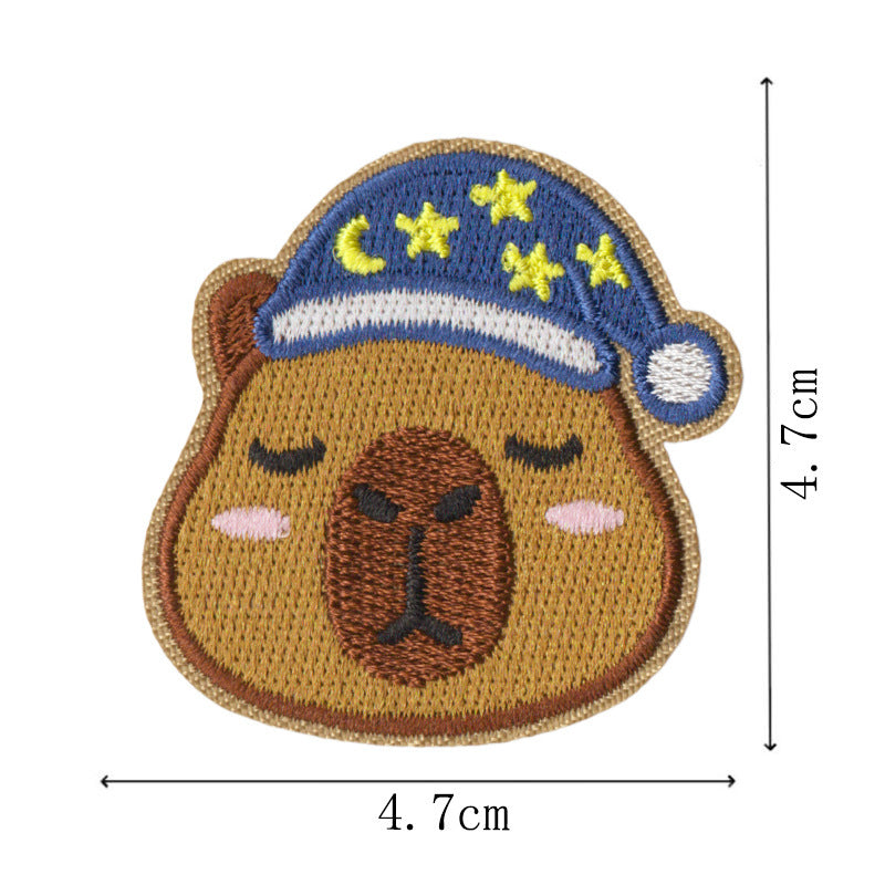 Wholesale Capybara Embroidered Patches Iron On No Sew Repair Set Of 9 For Clothes Backpacks Casual Craft Supply