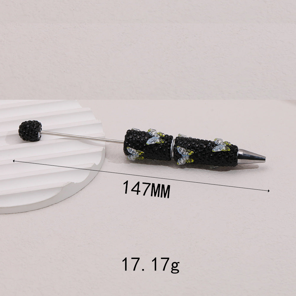 Wholesale  5pcs Butterfly Soft Clay Full Diamond Fancy Beadable Pens