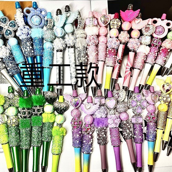Wholesale Beaded pen DIY heavy pen handmade diamond pen blind hair