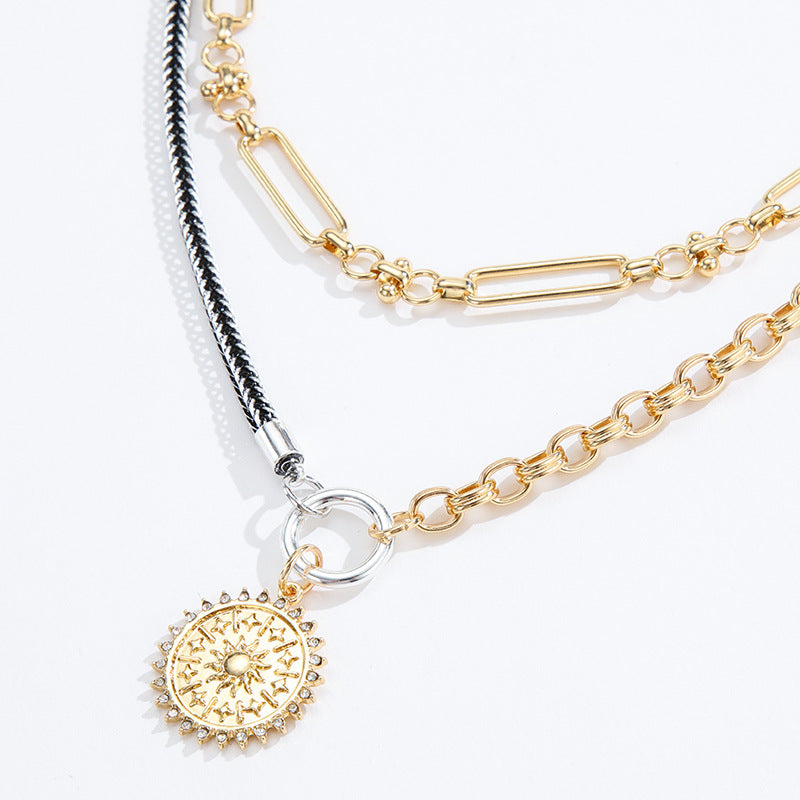 Wholesale Multi-layered Snake Cross Necklace