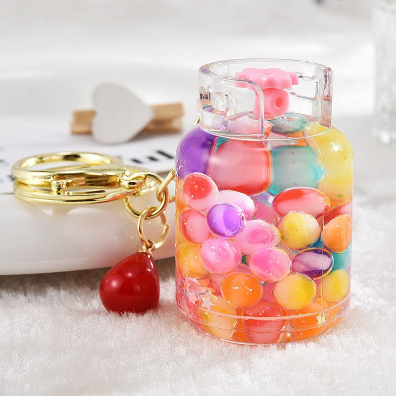 Wholesale Acrylic Oil-Filled Pendant Luminous Iceberg Cup Keychain