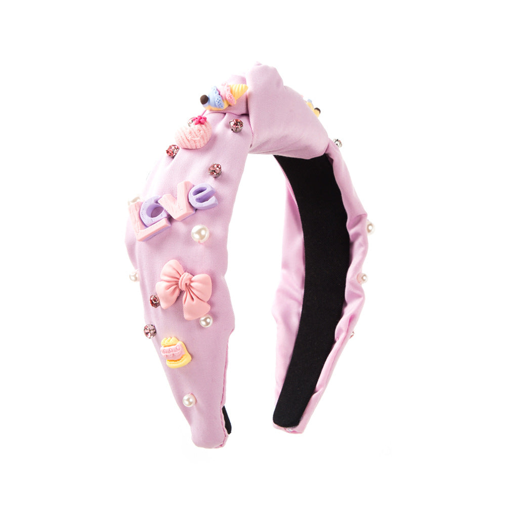 Wholesale Valentine's Day English Letter Macaron Headband