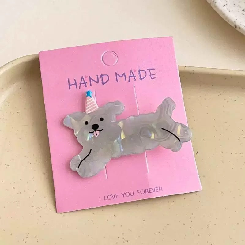 Wholesale Cute Puppy Hair Clip Cartoon Creative Realistic Kitten Hair Clip