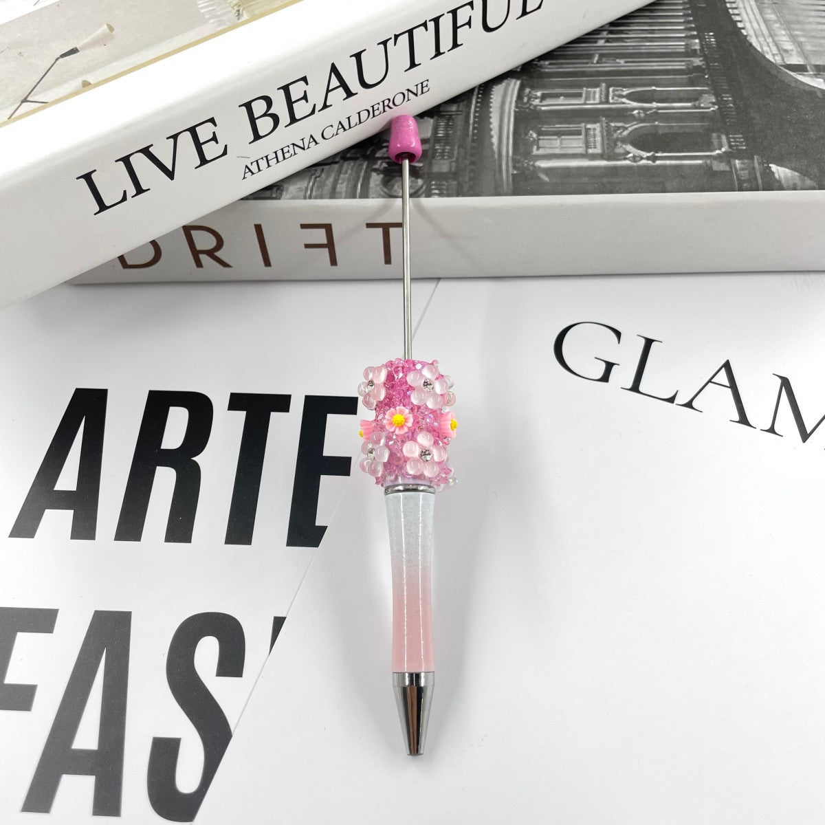 Wholesale 10pcs Dreamy Flower Starry Sky Sugar  beadable pens