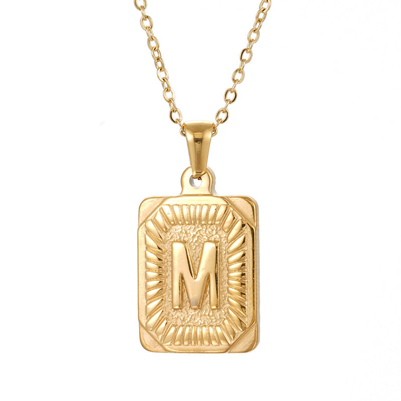 Wholesale Brand Letter Pendant Gold Plated Necklaces