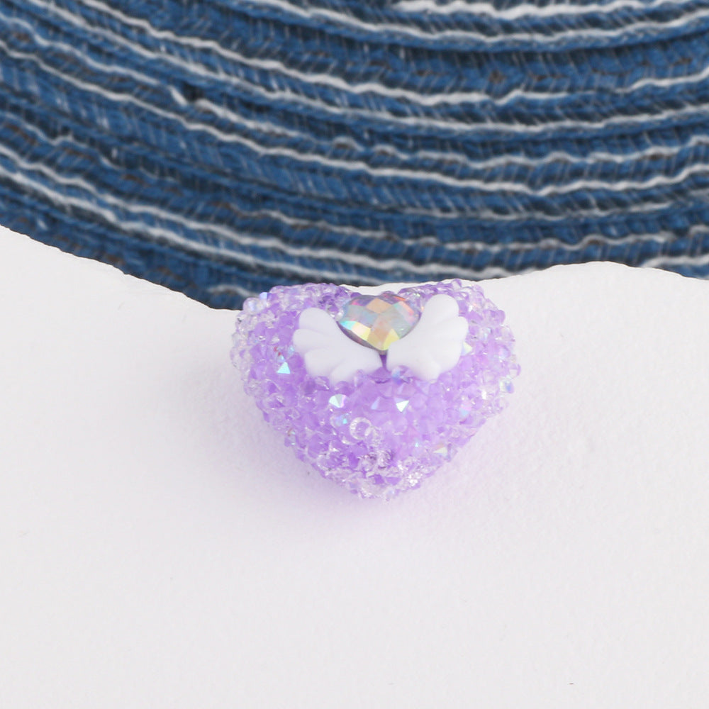 Wholesale Angel Wings Heart Acrylic Sugar Diamond Balls
