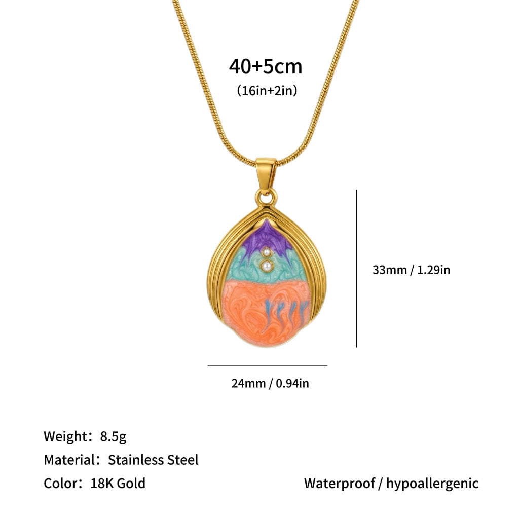 Wholesale Sun Starfish and Other Pendants Titanium Steel Necklace