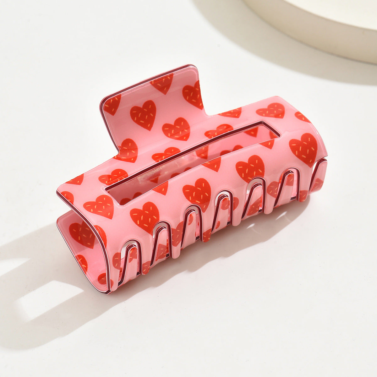 Wholesale New Pink Series Valentine's Day Hairpin Sense Love Printing Shark Clip Sweet Hair Accessories