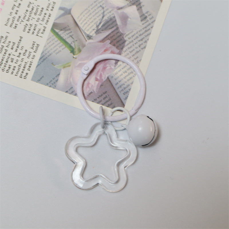 Wholesale Acrylic colorful five-pointed star key chain