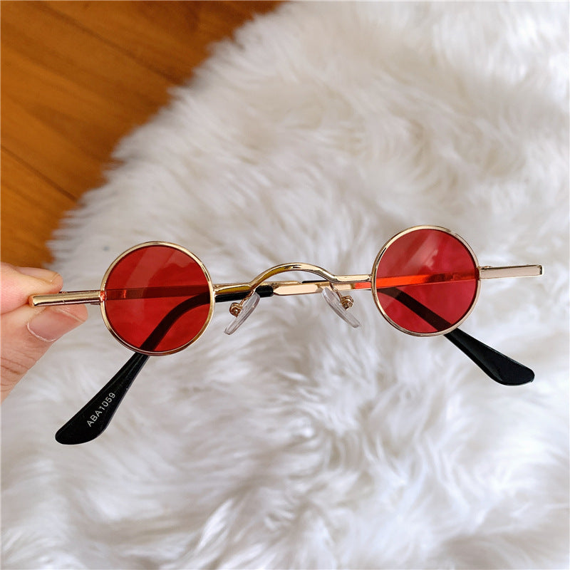 Wholesale Ultra-small frame round retro sunglasses for men and women hip-hop Sunglasses