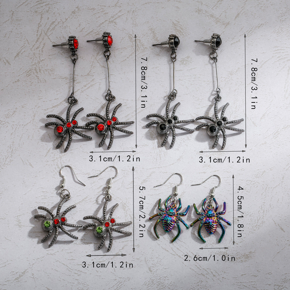 Wholesale Gothic Halloween Party Dark Style Spider Earrings