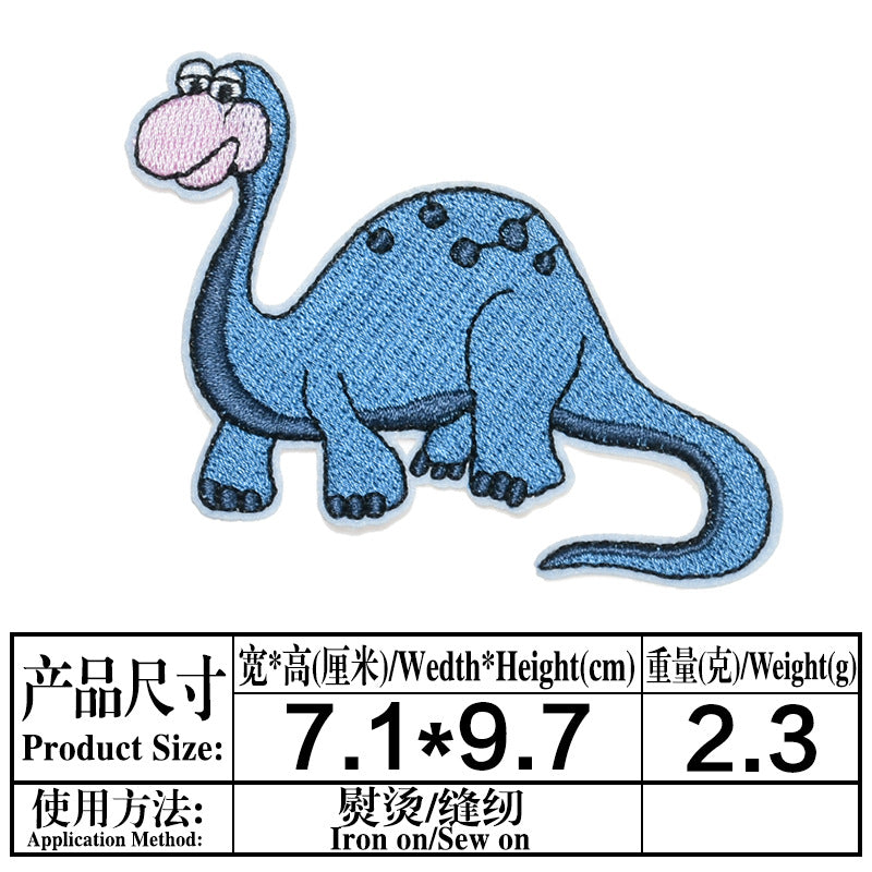 Wholesale Trendy Dinosaur Embroidered Twill Patch T Rex Sew On Applique For Clothing Towels DIY Craft Gift