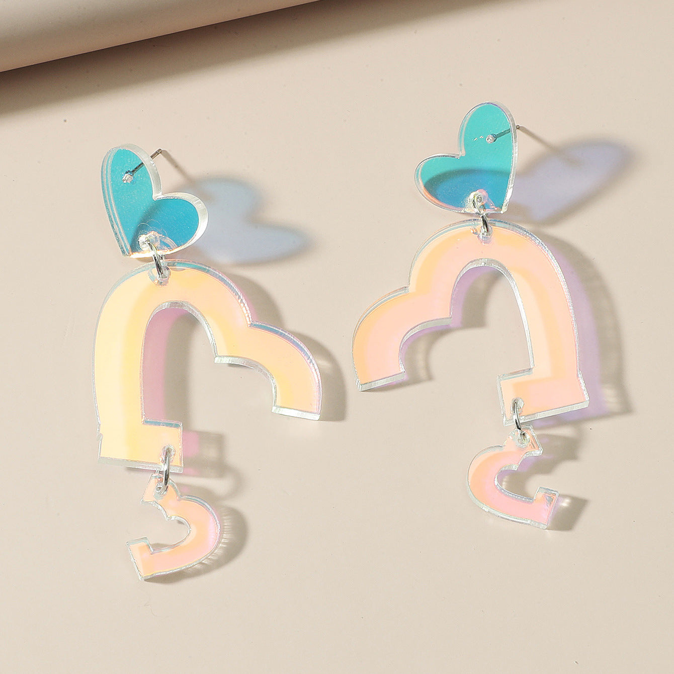 Wholesale of New Summer Creative Colorful Love Butterfly Acrylic Earrings