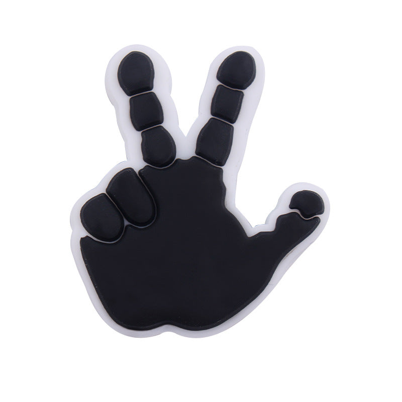 Wholesale 3pcs Creative DIY Baby Products Baby Pacifier Chain Teething Teething Gel Cartoon Palm Silicone Beads