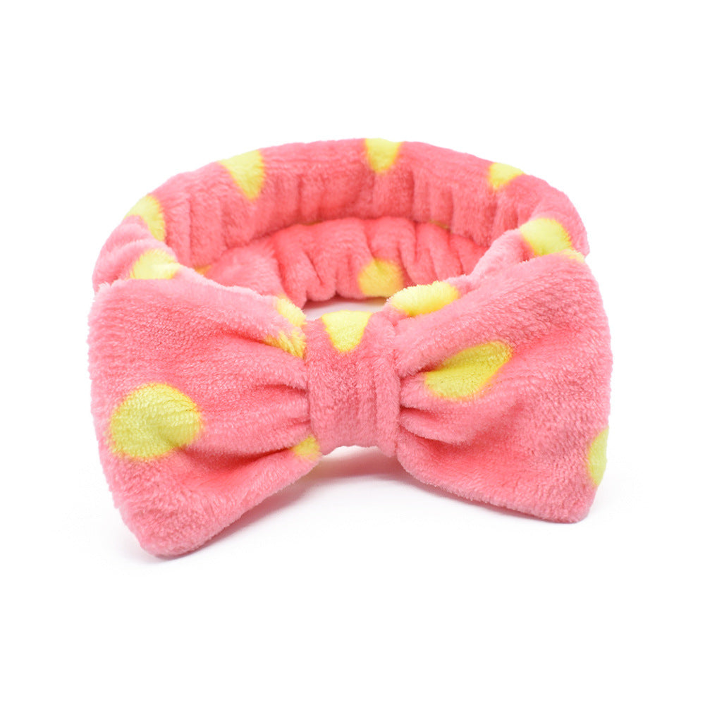 Wholesale Plush Makeup Bow Headband