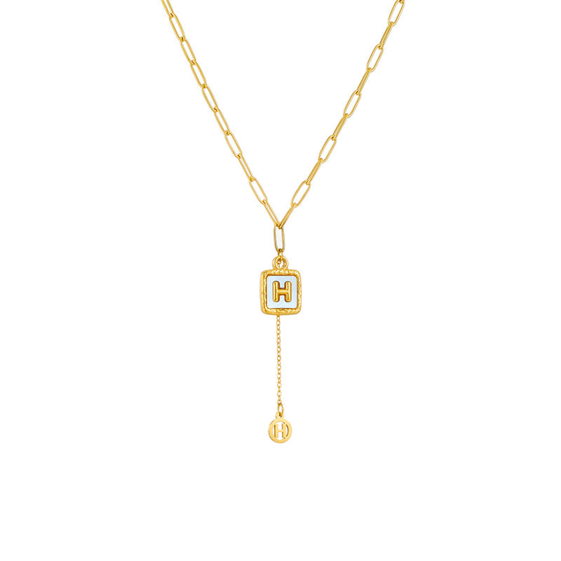 Wholesale Non-fading Gold Plated Titanium Steel Necklace Clavicle Chain