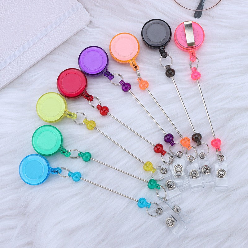 Wholesale Beadable Badge Reels Identification Easy To Pull Buckle