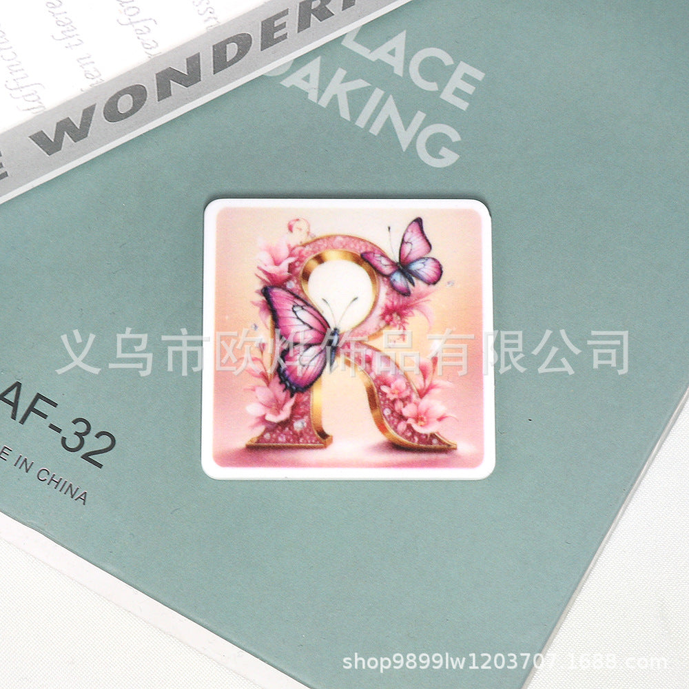 Wholesale 10pcs Cartoon Square Butterfly Personalized Bag FlatBack