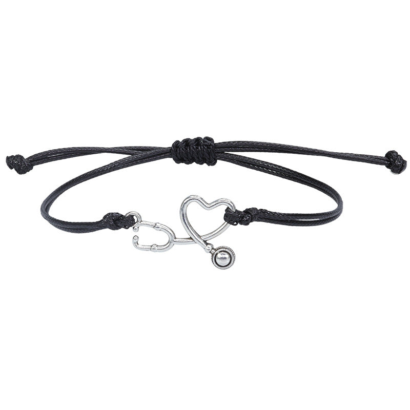 Wholesale Nurse EKG Braided Bracelet