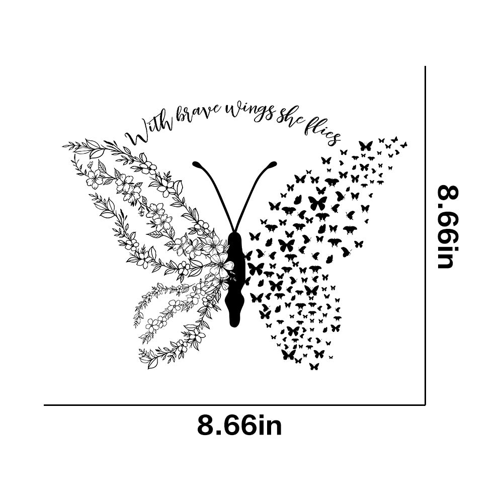 Wholesale 10pcs Butterfly Theme Series White Ink Stamping UV DTF Ready to Press Transfers Wraps