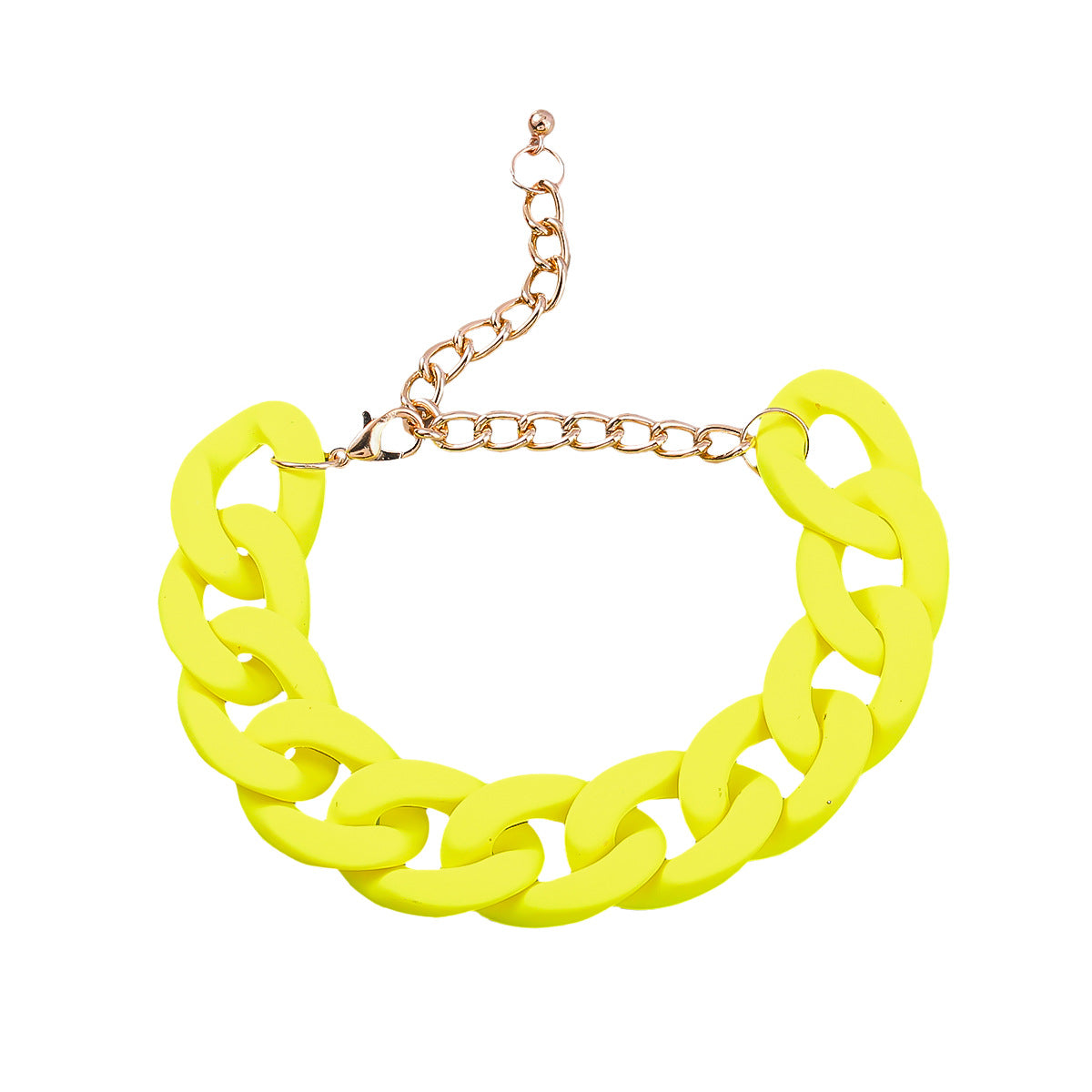 Wholesale Chain Pure Color Hard Resin Bracelet