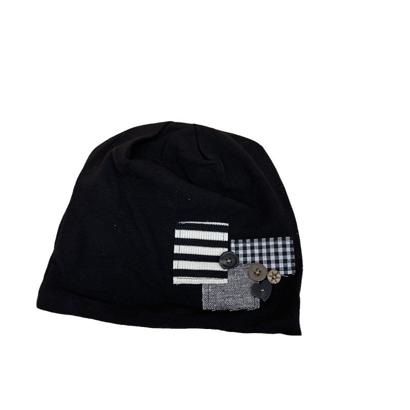 Wholesale Acrylic Autumn Winter Button Patch Pile Pile Hat