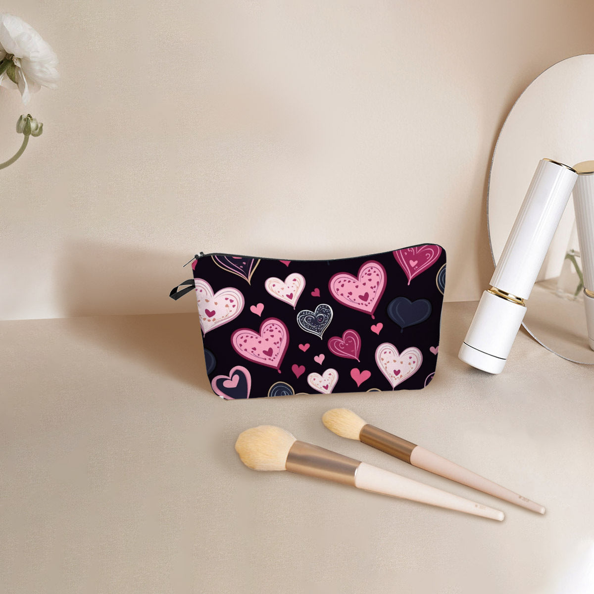 Wholesale Valentine's Day Love Printed Polyester Makeup Bag