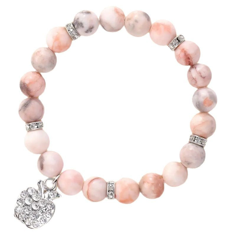 Wholesale Letter Teacher' s Day Soft Ceramic Apple Layered Bracelet Set