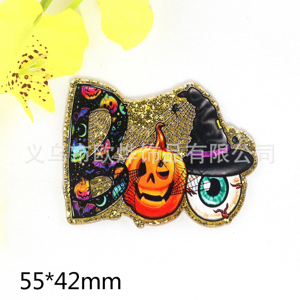 Wholesale 10pcs Cartoon Halloween Pumpkin Personality FlatBack