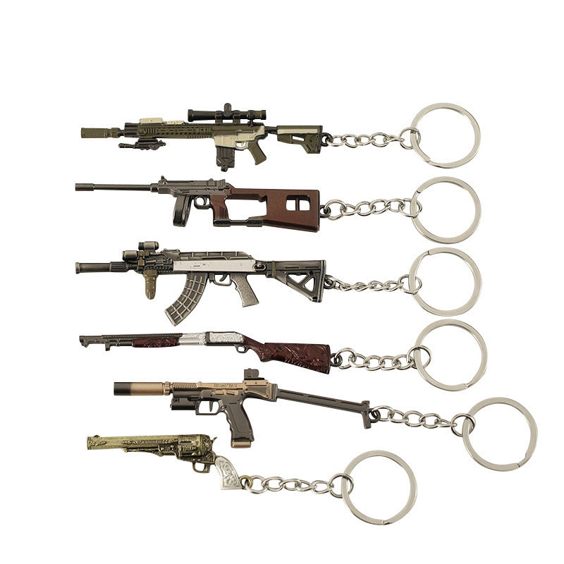 Wholesale Mini Pump Shotgun Sniper Rifle Alloy Model Keychain Pendant