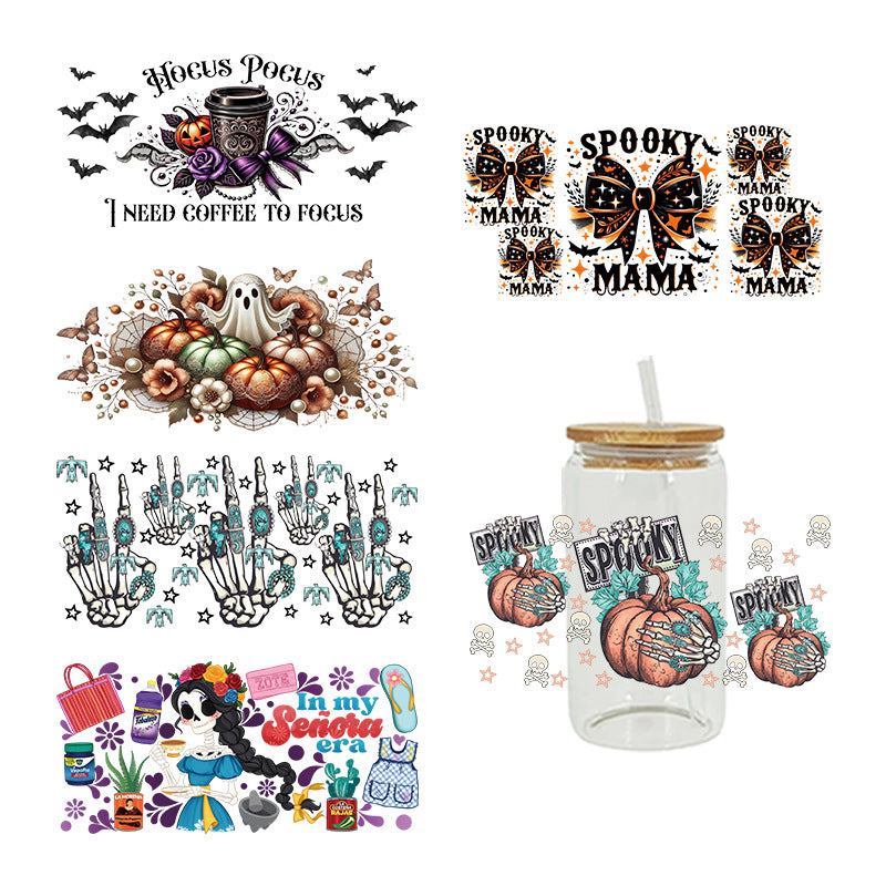 Wholesale Cartoon Cute  Theme 16oz Cup UV DTF Wraps