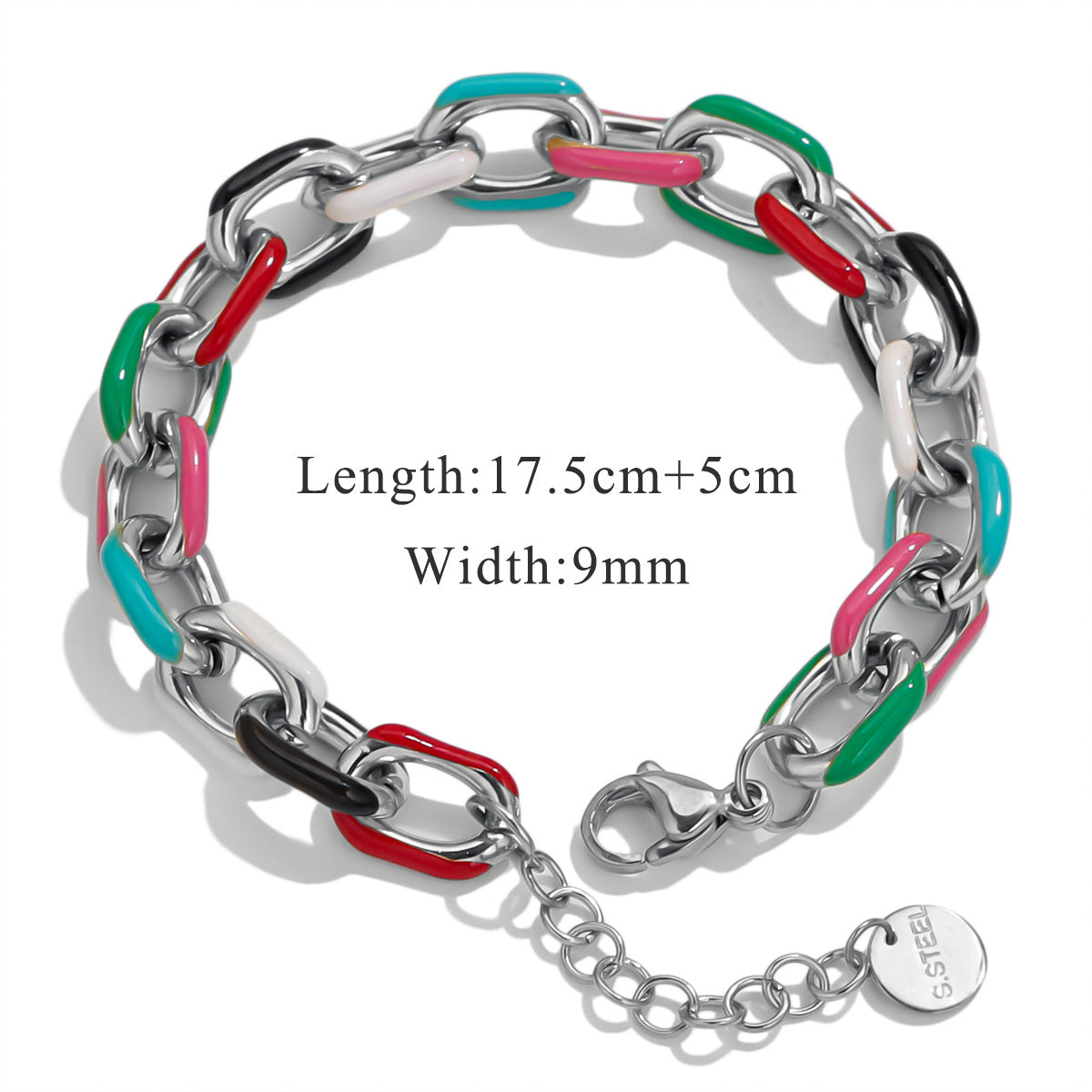 Wholesale Colorful Bracelets for Men and Women Stainless Steel Non-Fading Jewelry