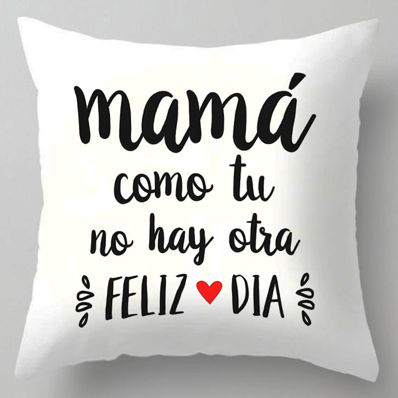 Wholesale Mother's Day Festive Bedside Cushion Linen Throw Pillow Cover