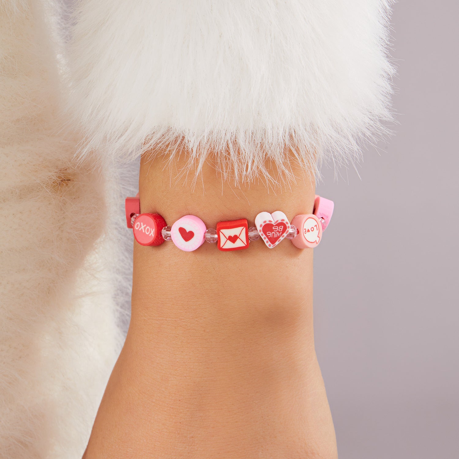 Wholesale Valentine' s Day  Envelope Love Crystal Soft y Cardboard Bracelet