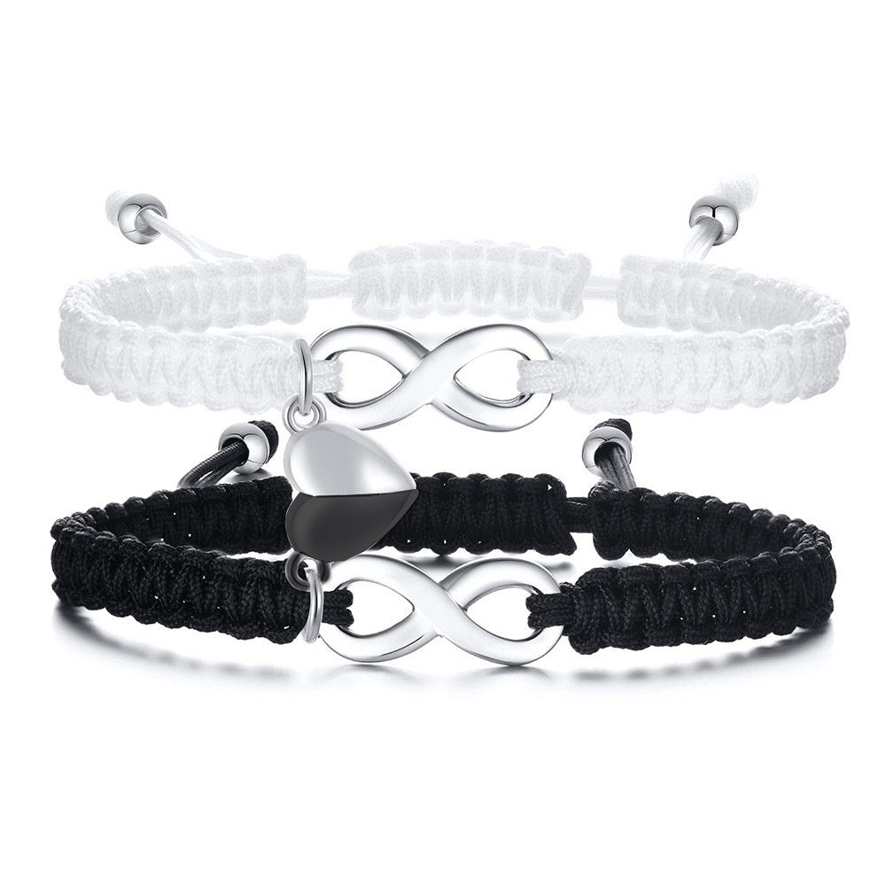 Wholesale Valentine' s Day  Love Magnetic Heart Cross Bracelet