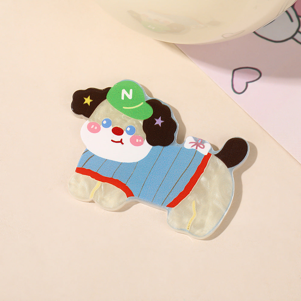 Wholesale 10pcs Colorful and cute cartoon animals Acrylic Flatback