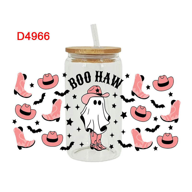 Wholesale Western style Halloween 16oz Cup UV DTF Wraps