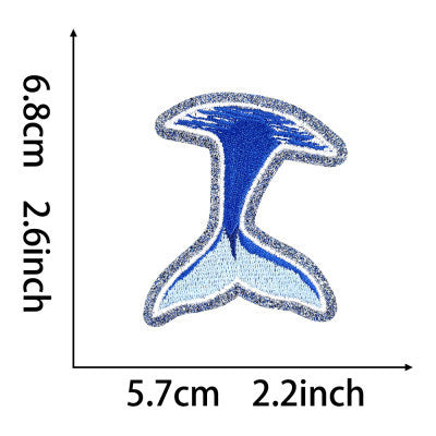 Wholesale Ocean Theme Embroidered Patch Set Fish Sea Creatures Applique Iron On For Coats Fashion Decorative Accessory Gift Resale