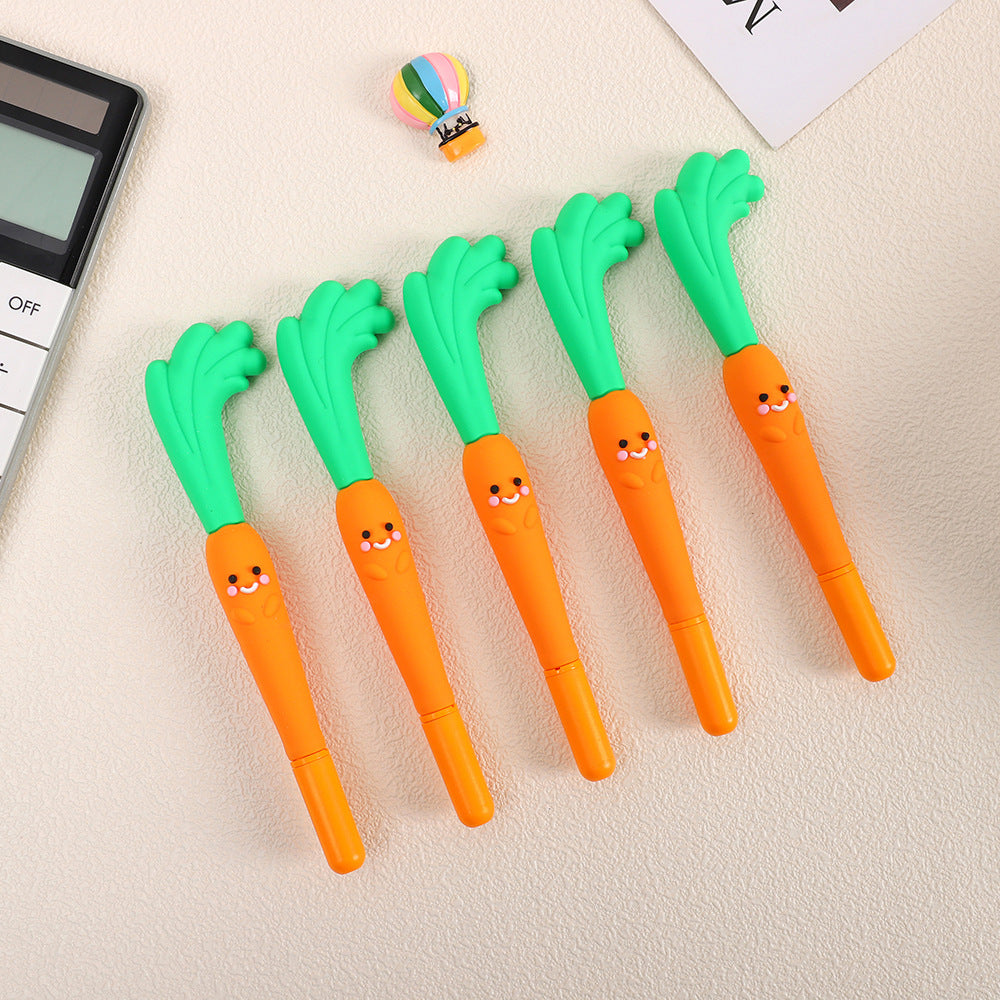 Wholesale Soft Glue Pineapple Carrot Ballpoint Pen