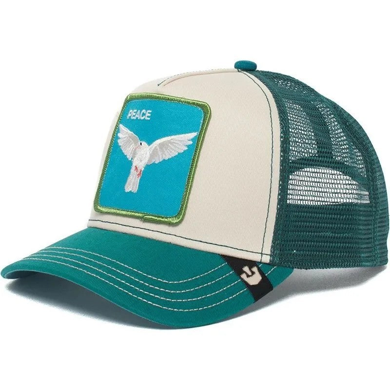 Wholesale Polyester Animal Cartoon Sun Protection Mesh Embroidered Baseball Caps