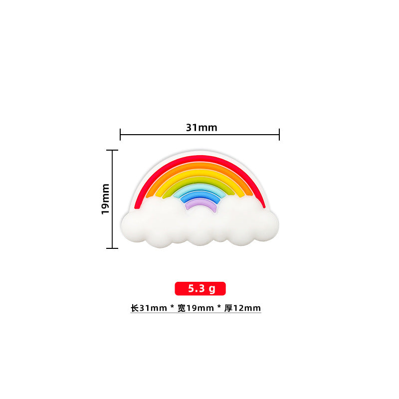 Wholesale Creative Cartoon Rainbow Diy Silicone Beads