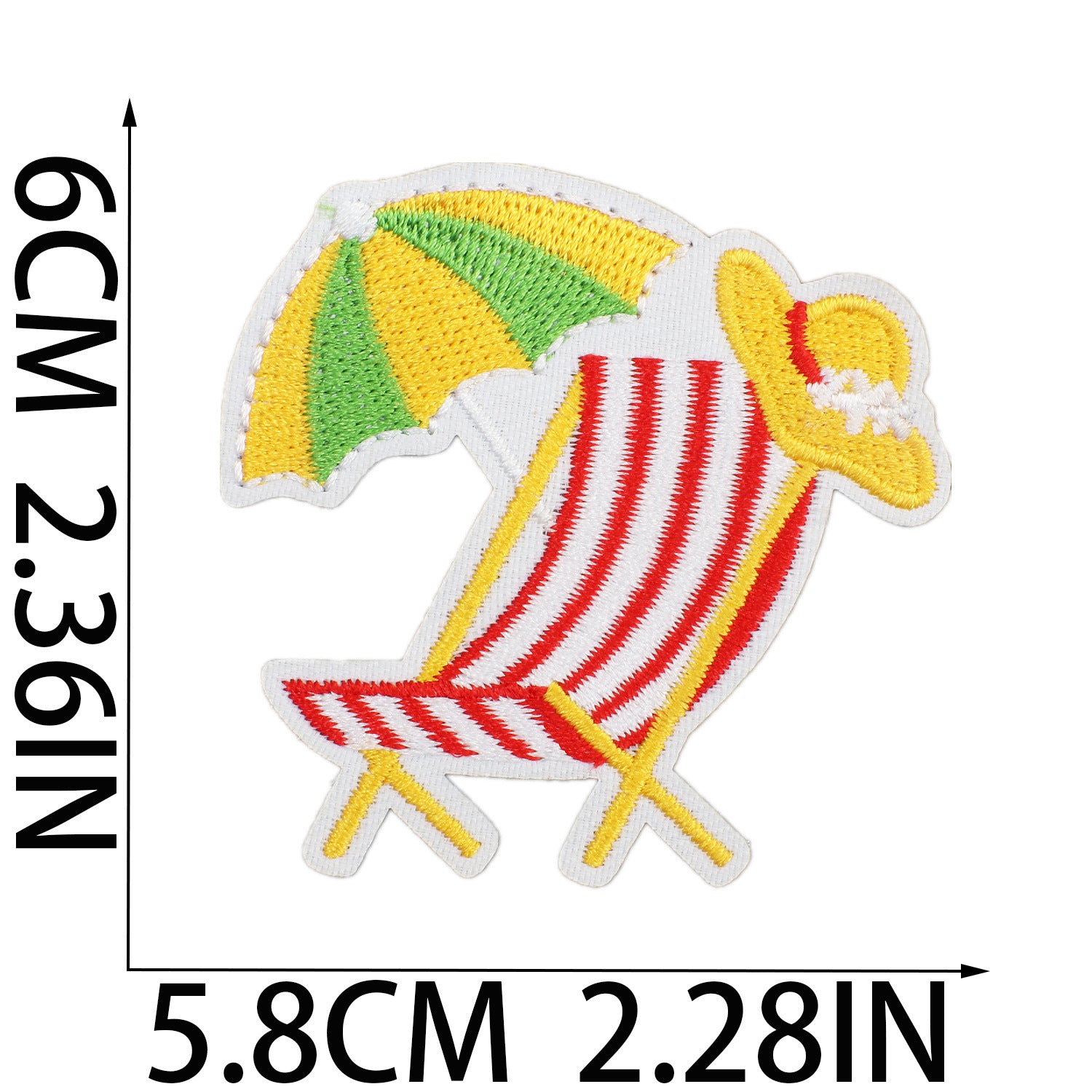 Wholesale Vacation Beach Embroidered Cloth Patch Camera Sun Sand Ball Decorative Sew On Applique For Clothing Bag Gift